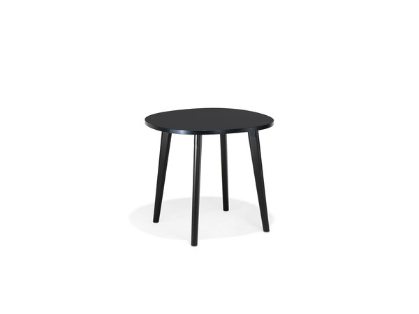 san_siro table forme galet/ronde avec piétement en bois