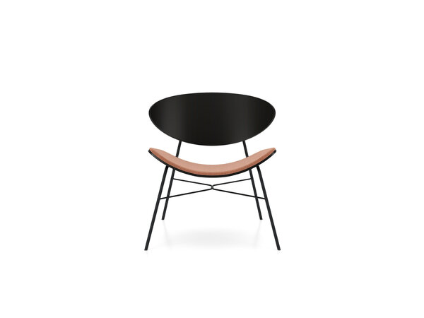 Kanu armchair on 4 metal legs