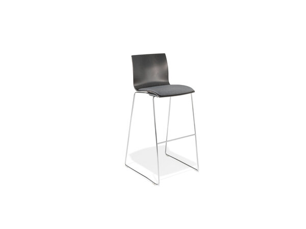 Trio stool on sled metal frame