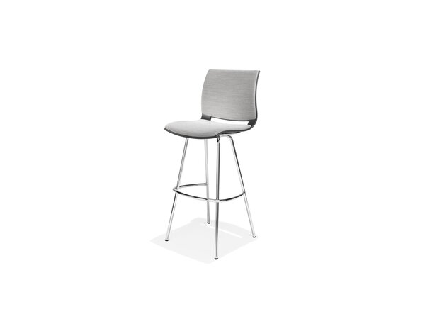 uni_verso stool on 4 metal legs, plastic shell