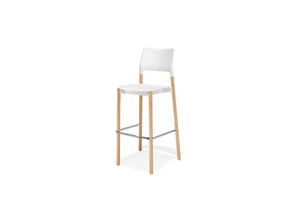 Arn stool on 4 wooden legs