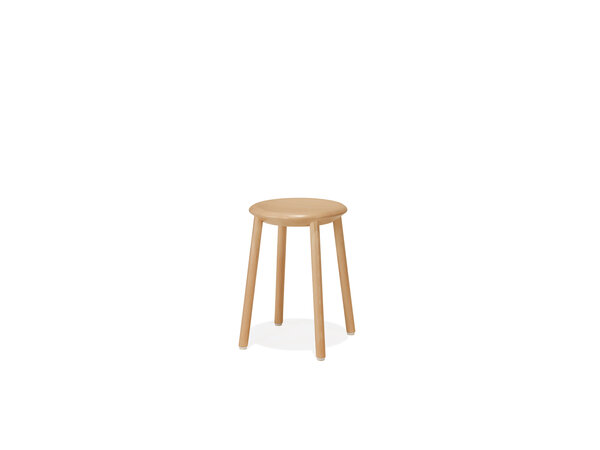 Creva Stool on 4 wooden legs