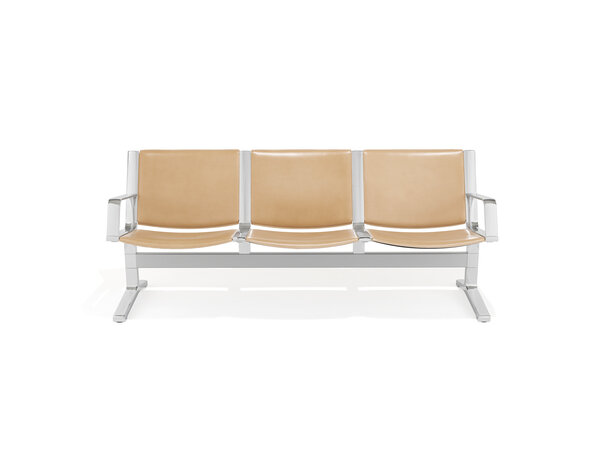 8000 2-, 3-, 4-, 5-, 6-seater bench, upholstered seat and back
