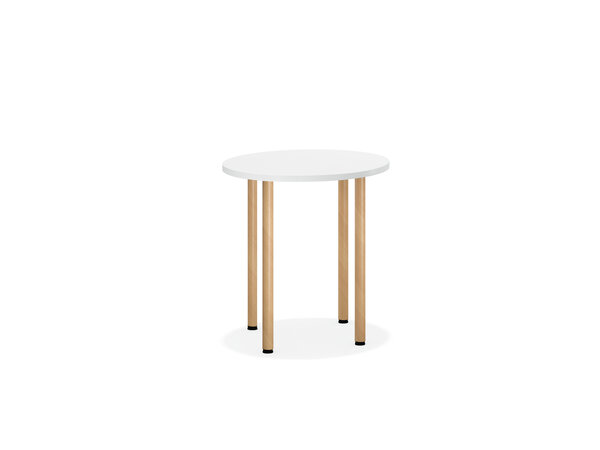 ¡Hola! round table with wooden legs