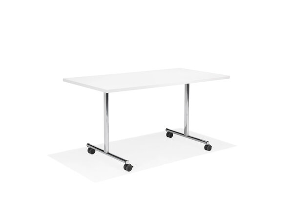 Delgado rectangular folding table, horizontally stackable