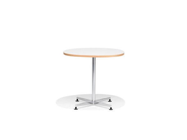 san_siro table forme galet/ronde avec piétement en acier