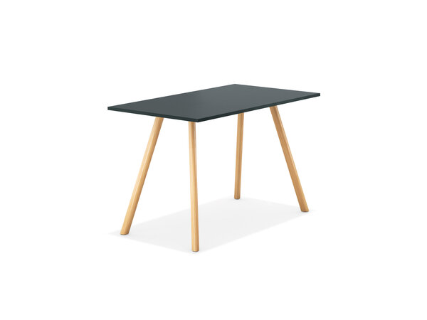 Creva Table haute rectangulaire, sans ou avec joint plateau