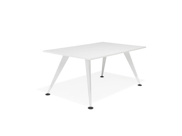 Comta rectangular table with metal legs