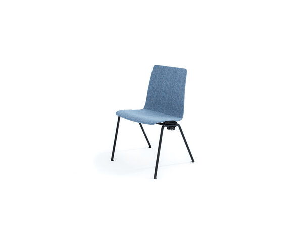 beWise Stuhl auf vier Metallfüßen, voll gepolstert
